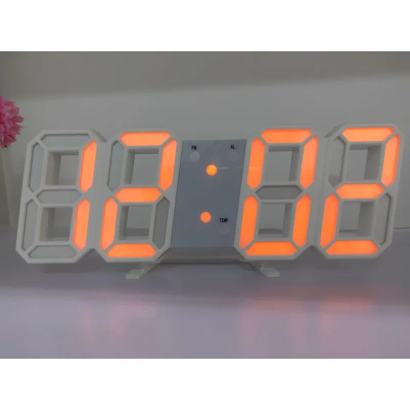 EdgeGlow™ 3D LED Wall Clock – Minimal Time Display for Modern Spaces