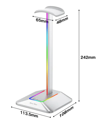RGB Headphone Stand Dual Output