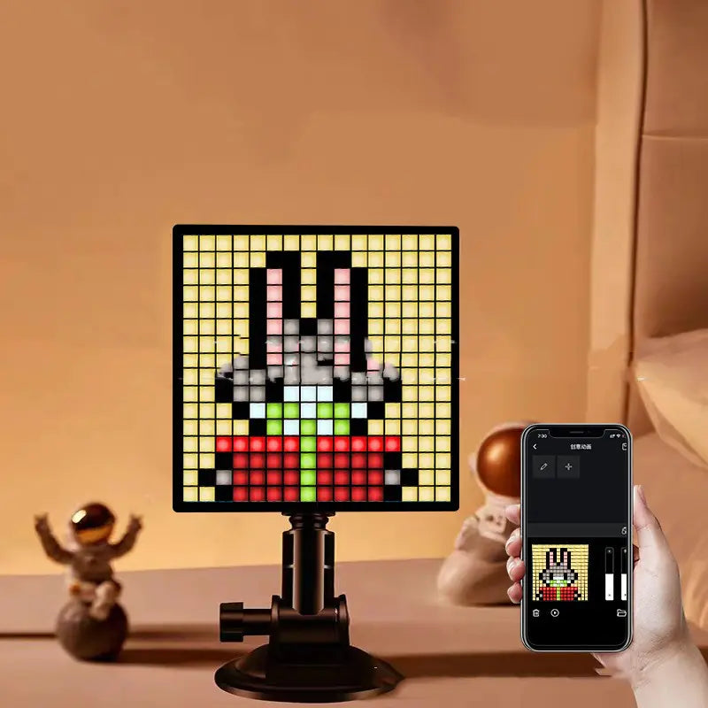PixeLite™ Bluetooth Pixel Display – DIY Animated LED Panel for Creative Desks