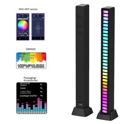 PulseBeam™ 3D RGB Rhythm Light – Dual-Sided, Sound-Reactive Ambience