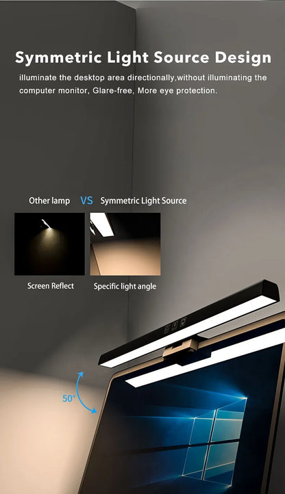 ScreenBar™ Minimalist Desk Light — No Glare. Just Focus.