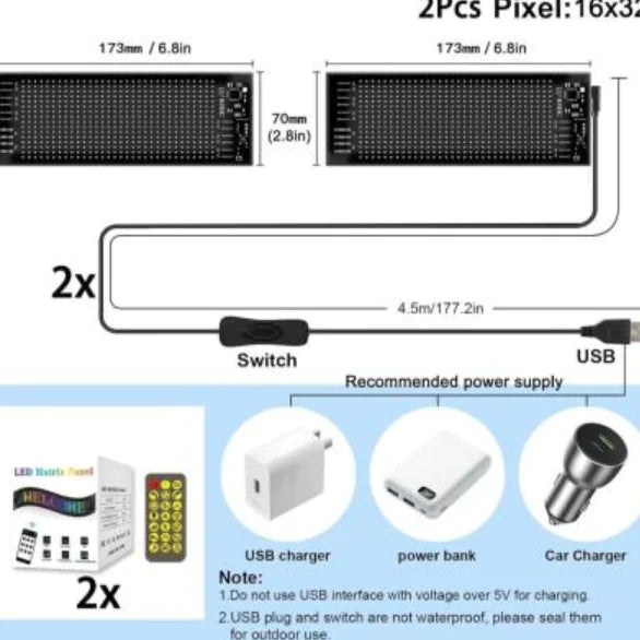 FlexGlow™ RGB Message Display – Custom Text Screen for PC Case Mods