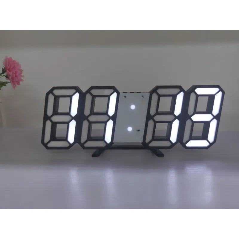 EdgeGlow™ 3D LED Wall Clock – Minimal Time Display for Modern Spaces