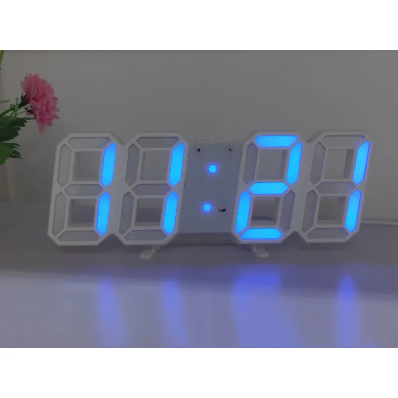 EdgeGlow™ 3D LED Wall Clock – Minimal Time Display for Modern Spaces