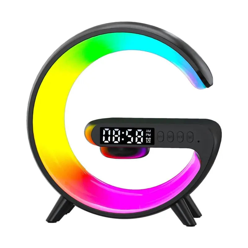 GlowNest™ Smart RGB Lamp – Wireless Charger, Bluetooth Speaker & Alarm Clock