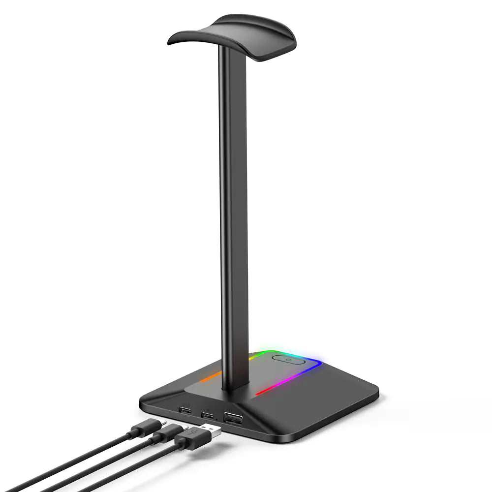 RGB Headphone Stand Dual Output