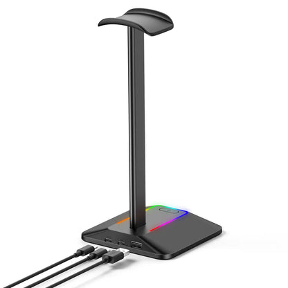 RGB Headphone Stand Dual Output