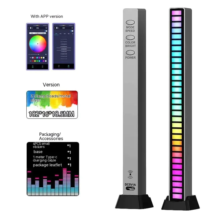 PulseBeam™ 3D RGB Rhythm Light – Dual-Sided, Sound-Reactive Ambience