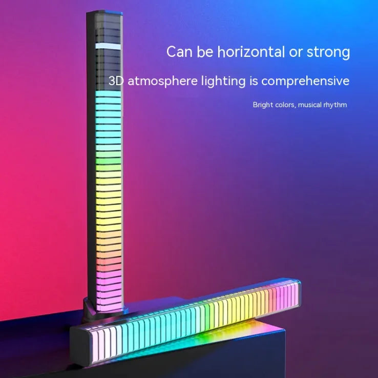 PulseBeam™ 3D RGB Rhythm Light – Dual-Sided, Sound-Reactive Ambience