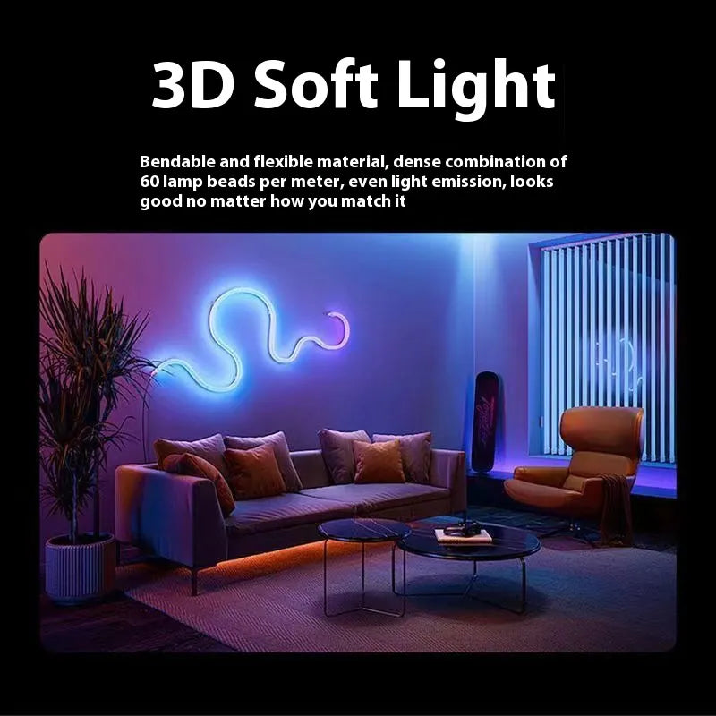 GlowSync™ Reactive RGB Light Strip – Sync to Screen, Sound & Style