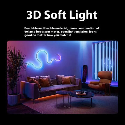 GlowSync™ Reactive RGB Light Strip – Sync to Screen, Sound & Style