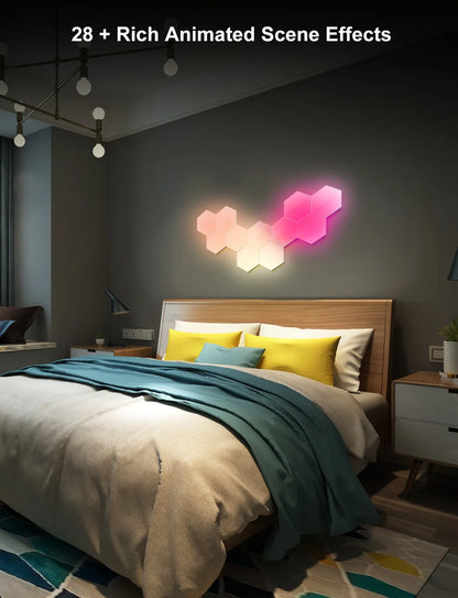 HexaGlow™ Modular RGB Panels – Touch-Activated Lighting for Creative Setups