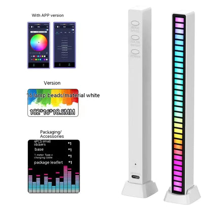 PulseBeam™ 3D RGB Rhythm Light – Dual-Sided, Sound-Reactive Ambience