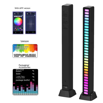 PulseBeam™ 3D RGB Rhythm Light – Dual-Sided, Sound-Reactive Ambience