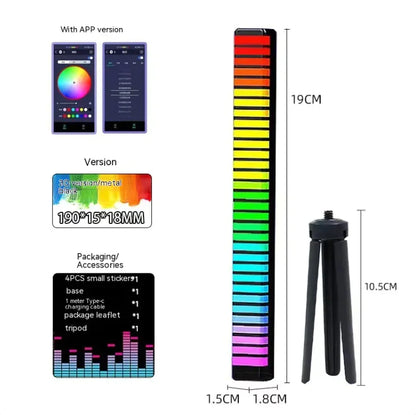 PulseBeam™ 3D RGB Rhythm Light – Dual-Sided, Sound-Reactive Ambience
