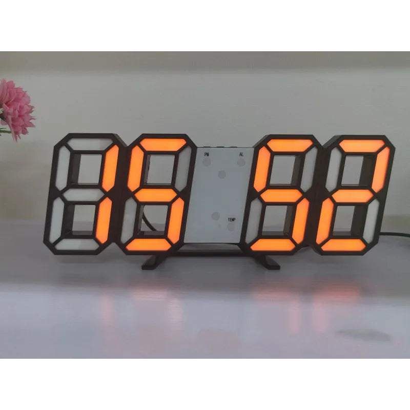 EdgeGlow™ 3D LED Wall Clock – Minimal Time Display for Modern Spaces