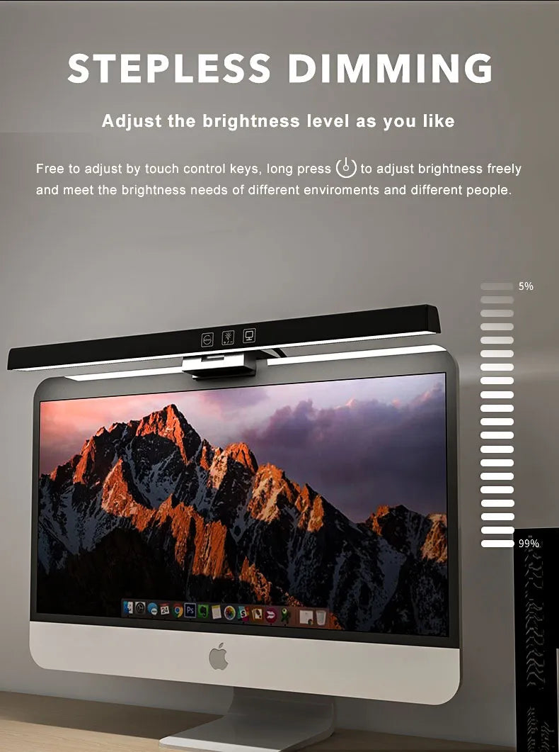 ScreenBar™ Minimalist Desk Light — No Glare. Just Focus.