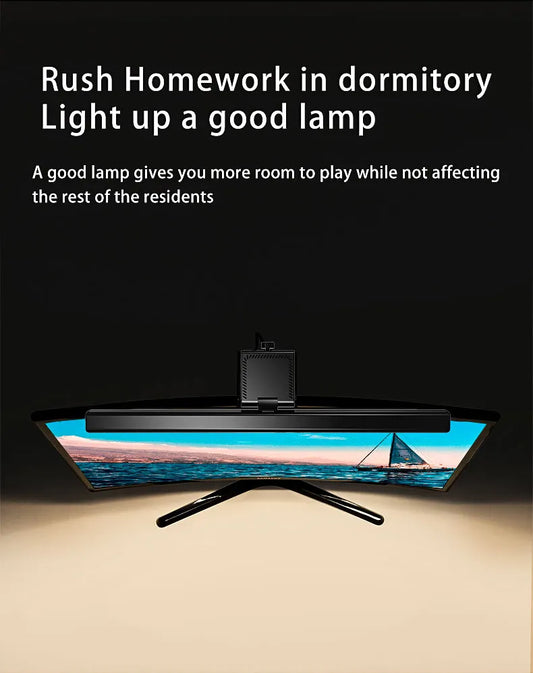 ScreenBar™ Minimalist Desk Light — No Glare. Just Focus.