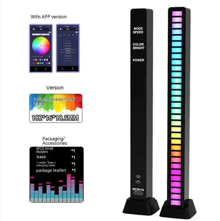 PulseBeam™ 3D RGB Rhythm Light – Dual-Sided, Sound-Reactive Ambience