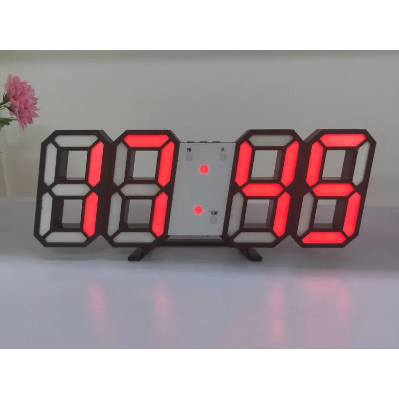 EdgeGlow™ 3D LED Wall Clock – Minimal Time Display for Modern Spaces